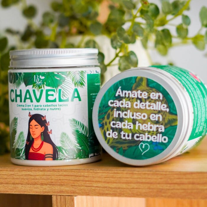 Chavela Cabello Lacio CHAVELA – Crema para Peinar 3 en 1 para Cabellos Lacios