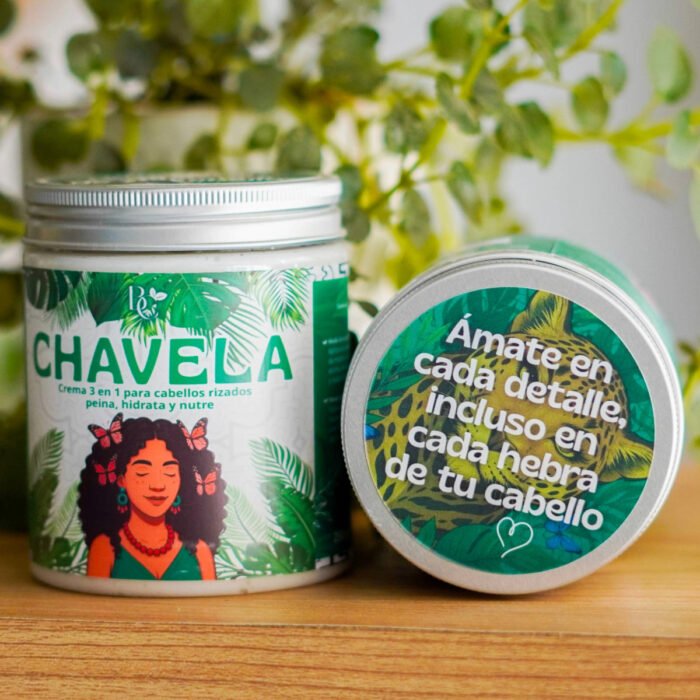 CHAVELA – Crema para Peinar 3 en 1 para Cabellos Rizados