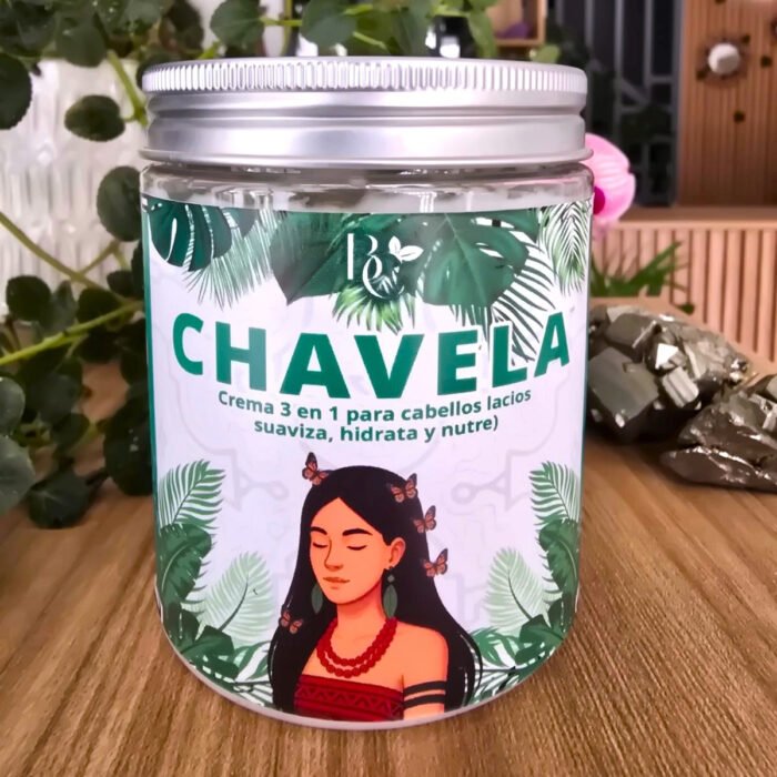 Chavela Cabello Lacio CHAVELA – Crema para Peinar 3 en 1 para Cabellos Lacios
